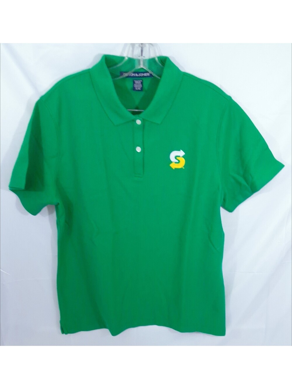 SUBWAY Restaurant MANAGER Polo GREEN Short Sleeve XL/TG 100% Devon & Jones